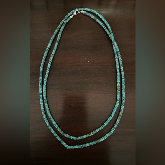 Heishi Turquoise Necklace 40” - Picture 1 of 2